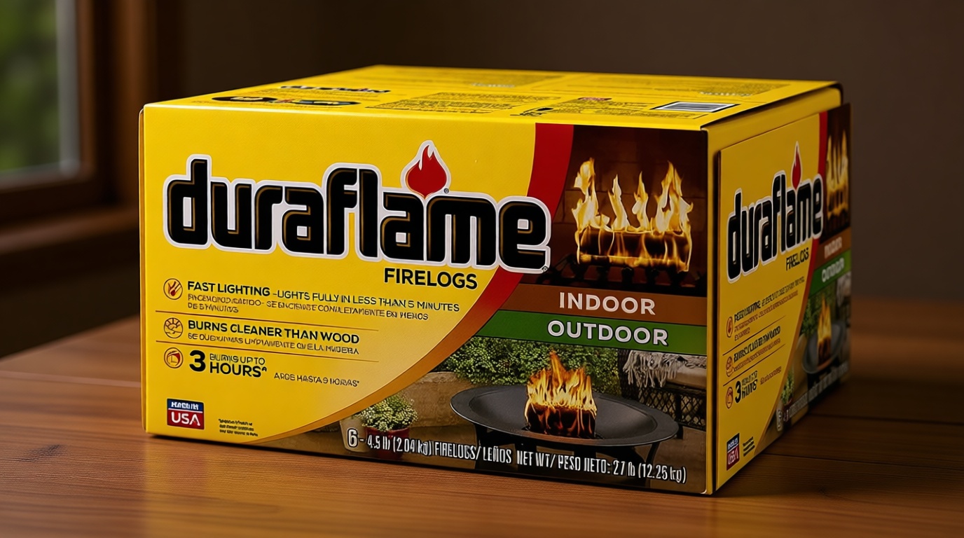 Duraflame 6-Pack Indoor/Outdoor Logs for Fireplace & Fire Pit, 3-Hour Burn, 4.5lb Each