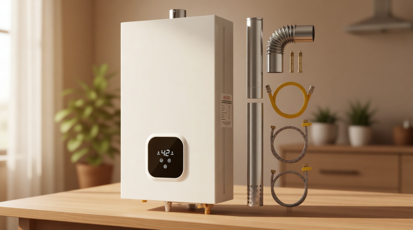 Propane Tankless Water Heater, 4.21GPM 16L Indoor, Constant propane water heater, Instant Hot Propane Gas Water Heater with Multi-Protection