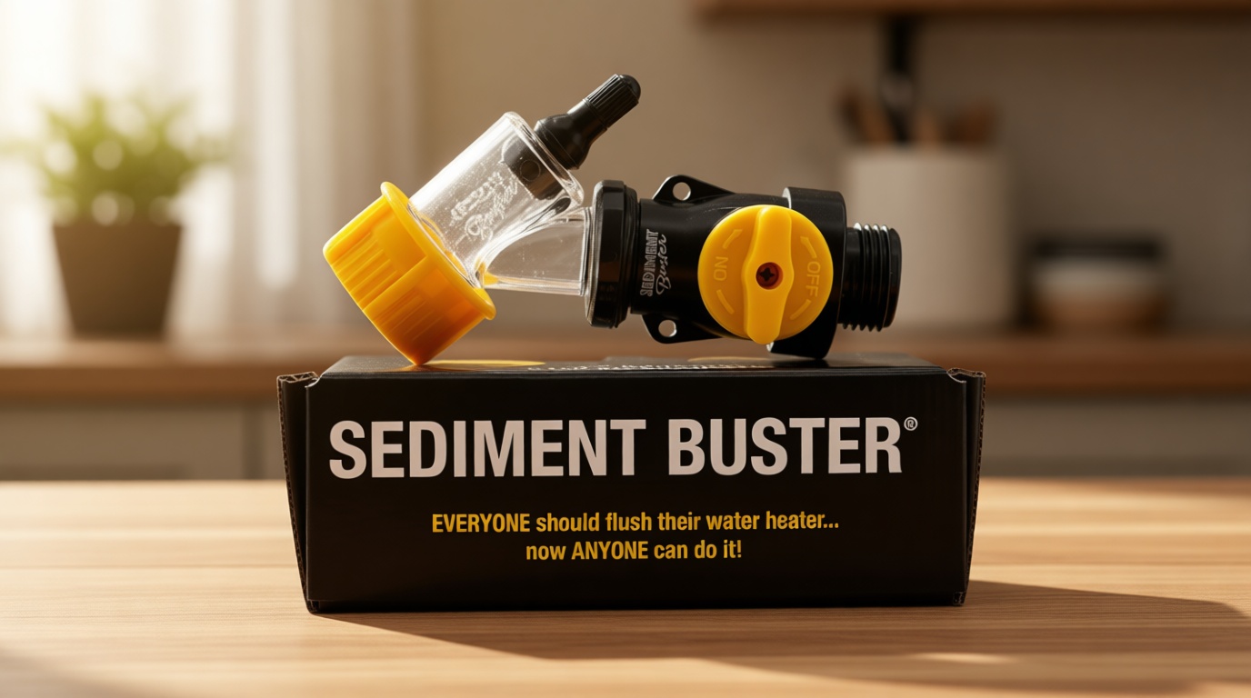 Sediment Buster - Water Heater Tool UL Verified V699054 – Flushes, Cleans, Drains, Breaks Up Sediment Clogs from Electric or Gas Water Heaters – Easy to Use
