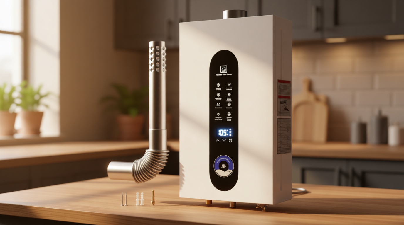 Tankless Water Heater Propane Gas, 14L Instant Hot Water Heater with Fahrenheit Digital Display, Indoor Installation Up to 3.7GPM, 95540BTU