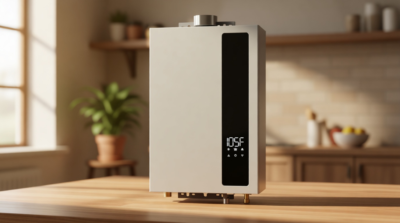 ThermoMate CZ422NG Natural Gas Tankless Water Heater, Up to 5 GPM 113,000 BTU, High Efficiency Instant On-Demand Hot Water for Whole House Use, Indoor Residential Water Heater with Multi-Point Heating