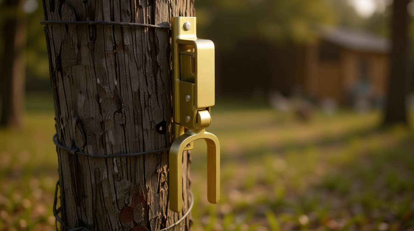 Gate Locks for Outdoor Fence - Instant Locking Gate Latch Rust-Resistant Steel One-Hand Install for Wood/Metal/Vinyl Gates (1 PC)