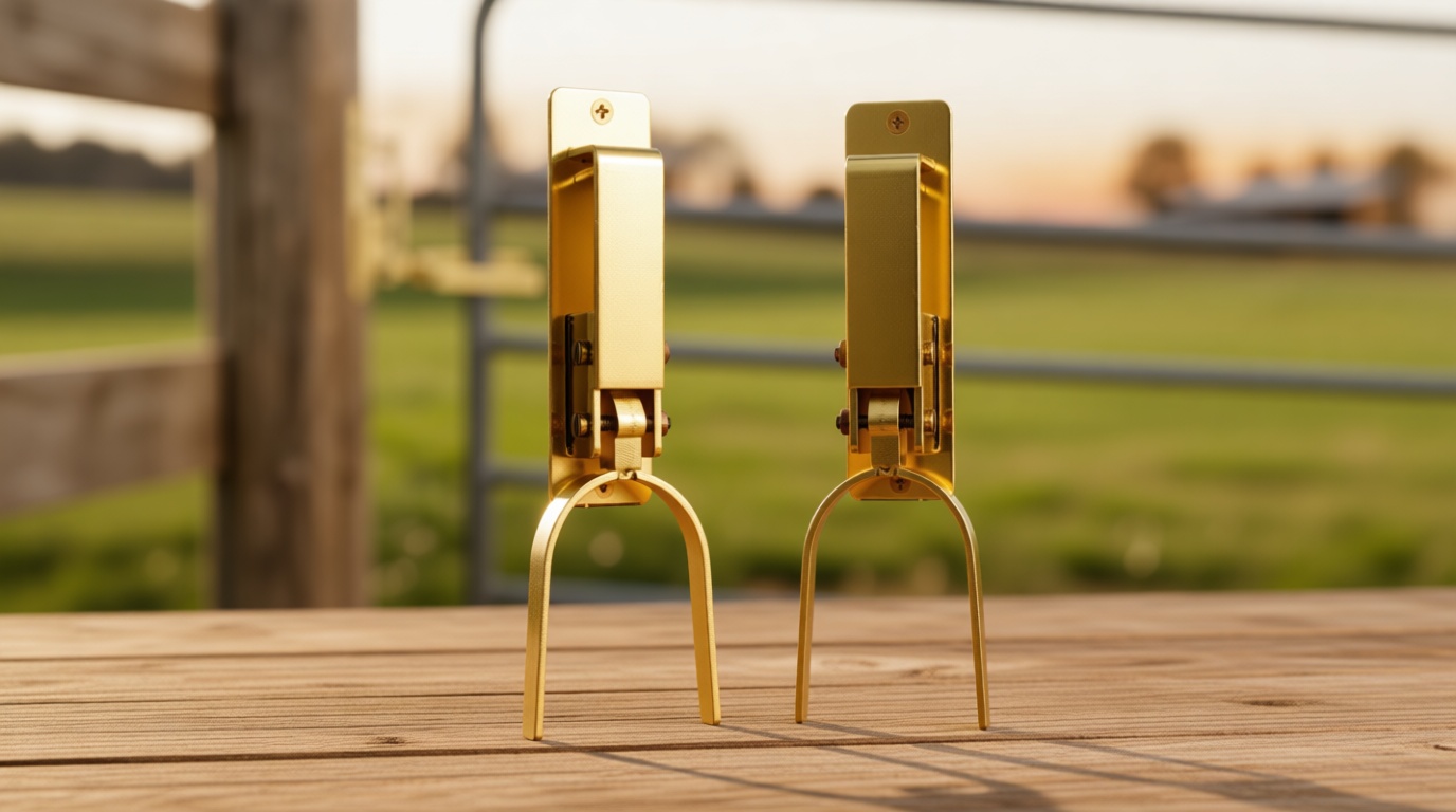 Heavy Duty Automatic Locking Gate Latch (2-Pack) - Farm/Ranch Fence Latch with Zinc Coating, One-Hand Operation & Spring Lock, Easy Install for Wood/Metal/Pipe Fences