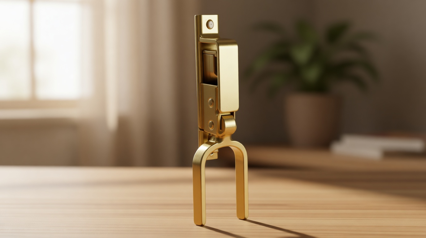 Instant Locking Gate Latch – Heavy-Duty Brass Self-Locking Gate Hardware, Auto-Lock Outdoor Gate Latch for Farm, Ranch & Garden, One-Hand Operation, Easy Install on Wood & Metal Gates