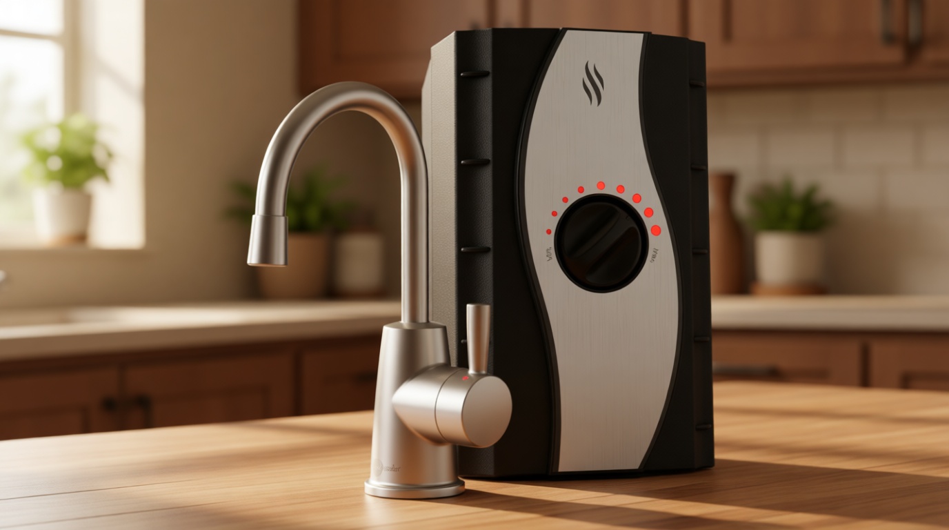 InSinkErator HOT250 Instant Hot Water Dispenser System, Single-Handle Faucet in Satin Nickel with 2/3-Gallon Stainless Steel Tank, H250SN-SS