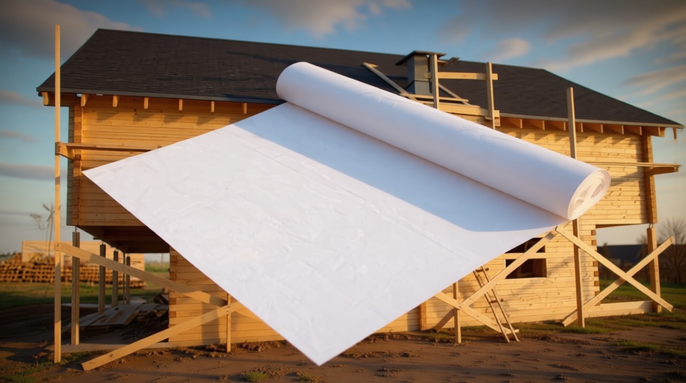 HFYZZ HFYZZ 3.3 x 115 ft House Wrap, Heavy Duty Plastic Sheeting House Vapor Barrier for Residential & Commercial Construction, Reliable and Long-Lasting, White