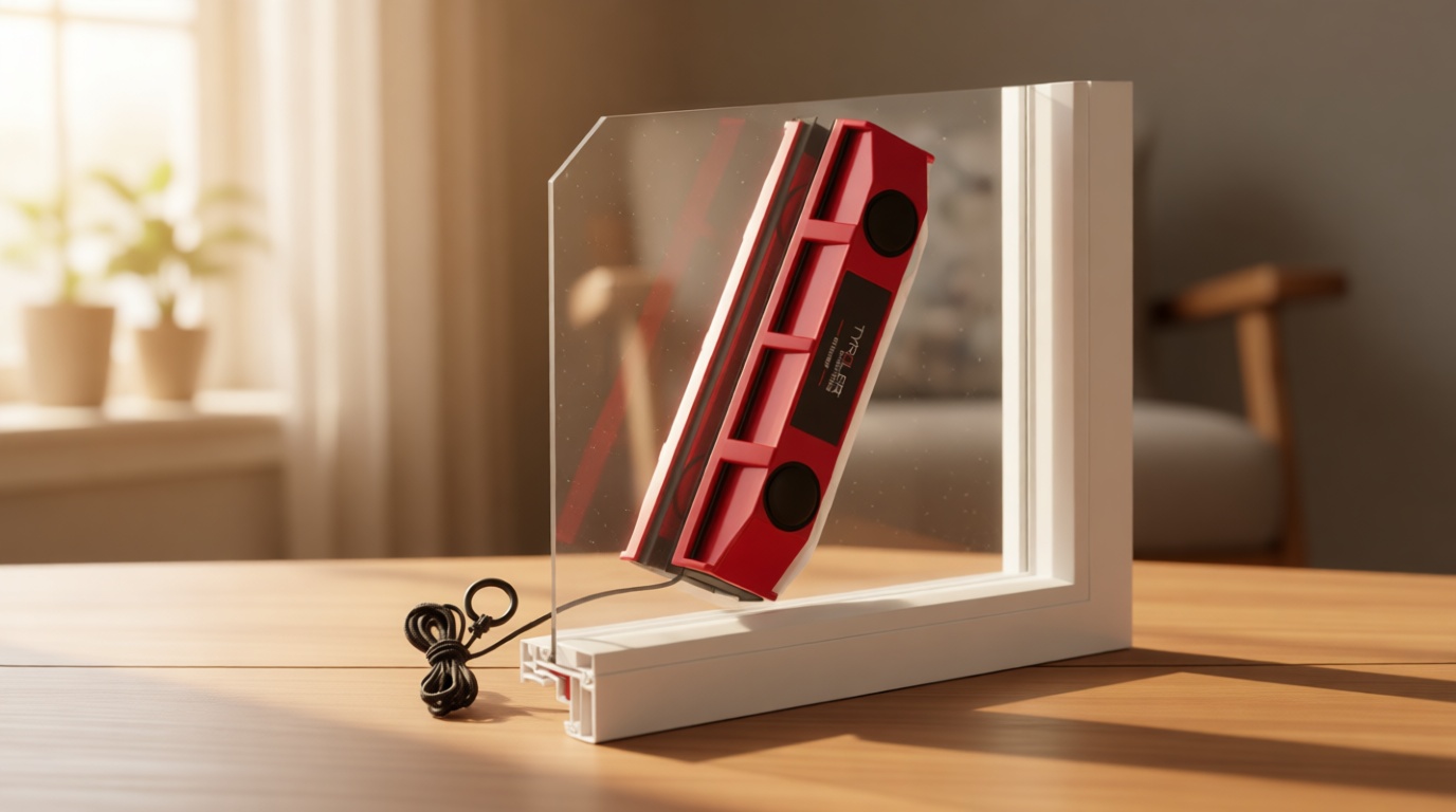 Tyroler Outside Magnetic Window Cleaner Tool, Glider S-1 Fits Only Very Thin - 0.1"- 0.3" Windows, Double Sided Windows Cleaner Machine Tool | Magnet Window Cleaner Tools