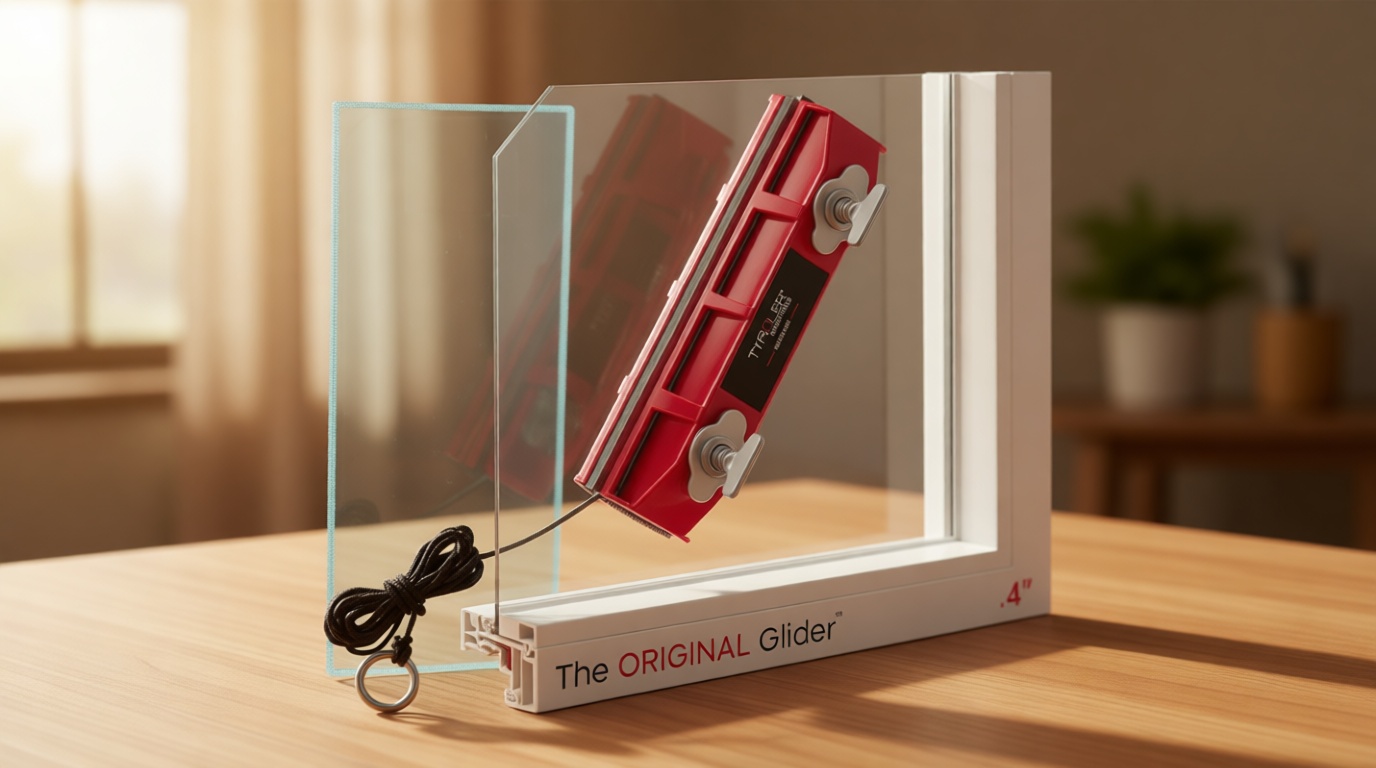 Tyroler Outside Magnetic Window Cleaner Tool | The Glider S-1 AFC Double-Sided Window Cleaner Tool Fits Windows 0.1"-0.4" Thick | Magnet Window Cleaner | Magnetic Glass Cleaner | Limpiador magnetico