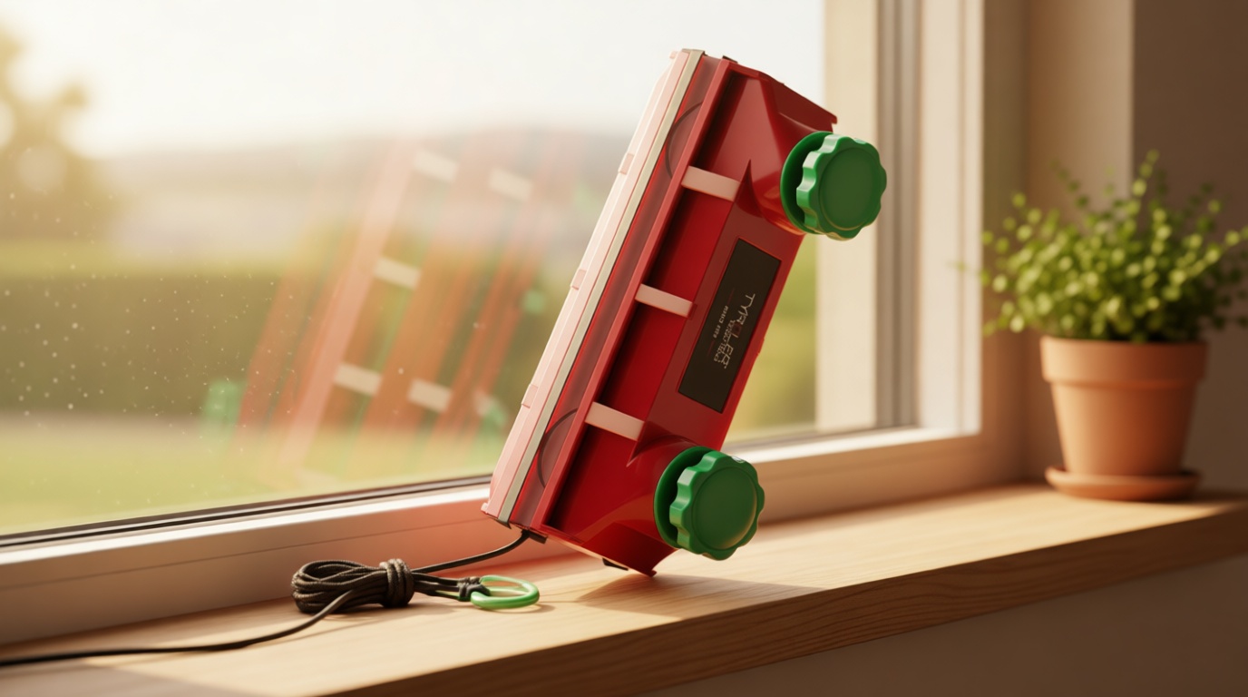 Tyroler Magnetic Window Cleaner Tool | The Glider D4 Double-Sided Window Cleaner Tool Fits Windows 0.1"-1.6" Thick | Magnet Window Cleaner | Magnetic Glass Cleaner | limpiador de ventanas magnetico