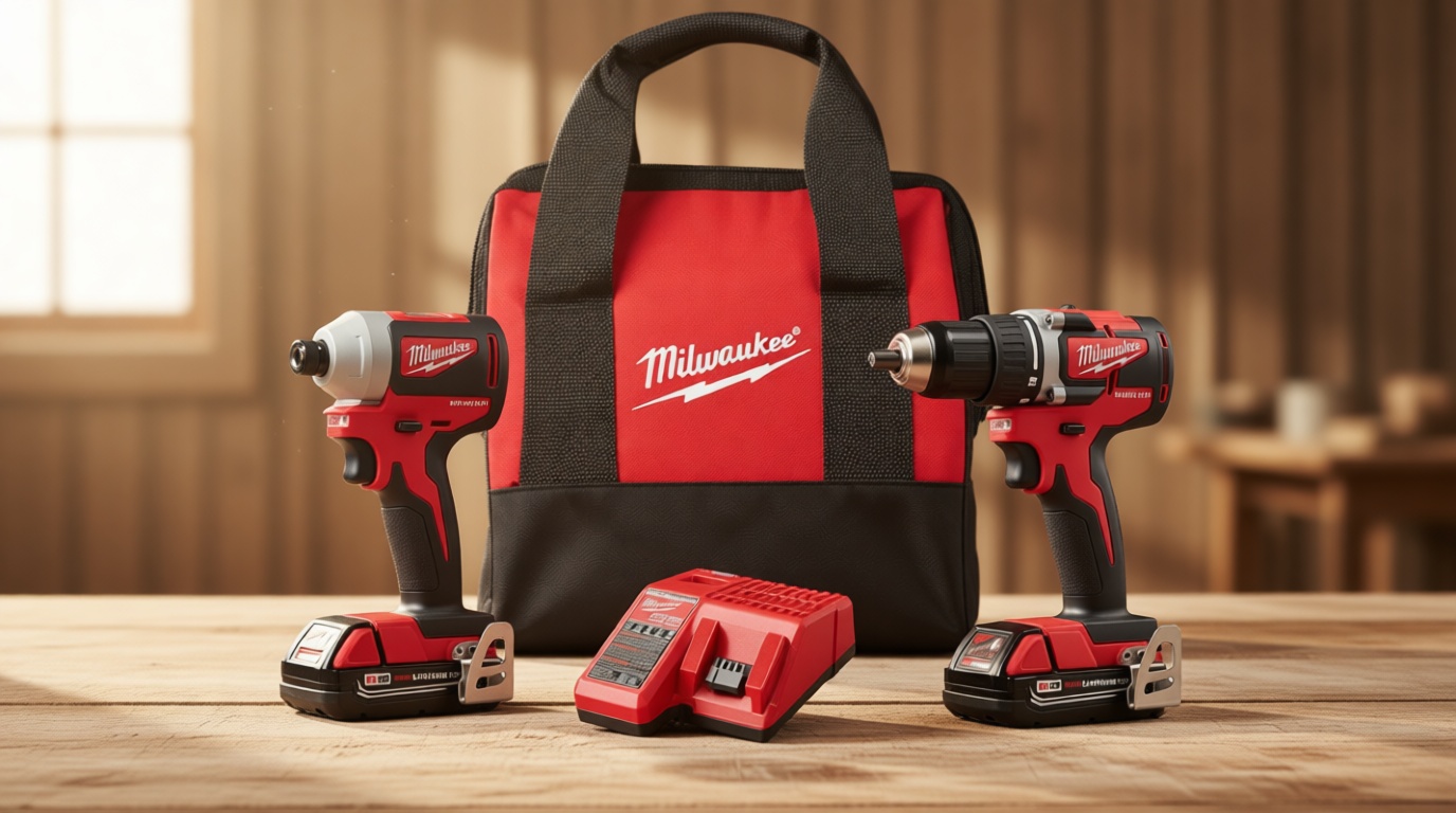 Milwaukee 2892-22CT M18 Compact Brushless 2-Tool Combo Kit, Drill Driver/Impact Driver