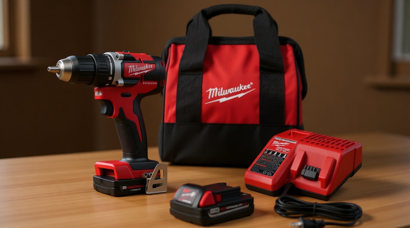 Milwaukee M18 18V Lithium-Ion 1/2 Inch Cordless Drill Driver Compact Kit 2606-21CT