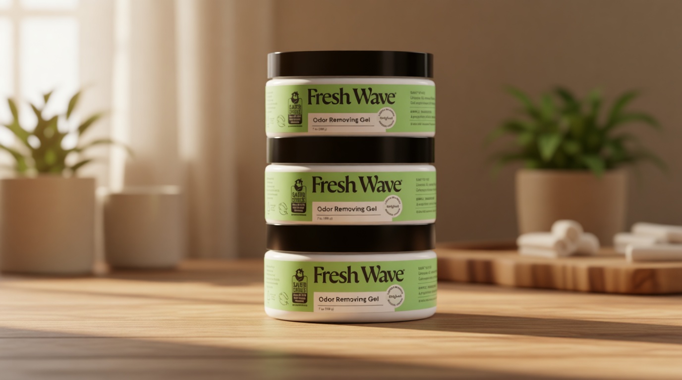 Fresh Wave Odor Removing Gel, 7 oz., Pack of 3 - Odor Absorbers for Home, Safer Odor Relief, Natural Plant-Based Odor Eliminator, Every 7 oz. lasts 15-30 Days, For Cooking, Trash & Pets U.S. EPA Safer Choice