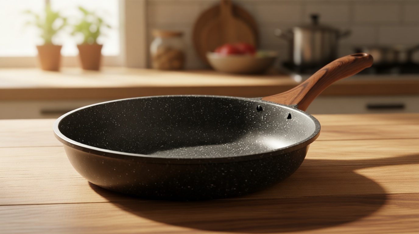 SENSARTE Nonstick Frying Pan Skillet, Swiss Granite Coating Omelette Pan, Healthy Stone Cookware Chef's Pan, PFOA Free (9.5 Inch) Recycled Claim Standard Blended