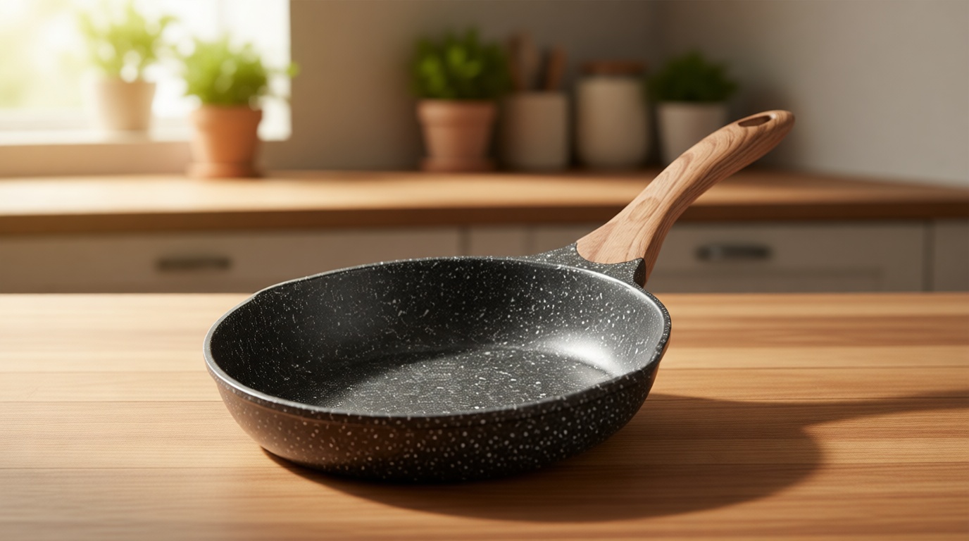 JEETEE 8 Inch Nonstick Frying Pan For Egg, Nonstick Omelette Skillet with Soft Touch Handle, All Stove Induction Compatible