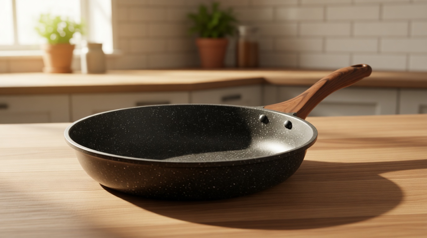 SENSARTE Nonstick Frying Pan Skillet, Swiss Granite Coating Omelette Pan, Healthy Stone Cookware Chef's Pan, PFOA Free (8/9.5/10/11/12.5 Inch) (8 Inch) Recycled Claim Standard Blended