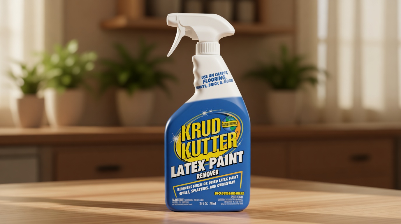 Krud Kutter Latex Paint Remover Spray, 24 oz, Removes Dried and Fresh Latex Paint from Floors, Tile, Wood and Hard Surfaces, Easy to Use Spray for Paint Cleanup and Surface Prep