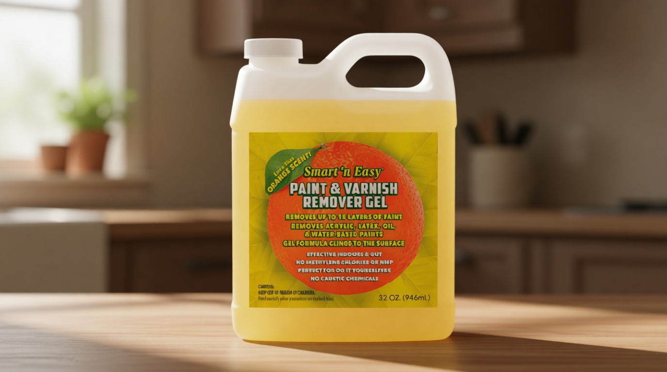 Smart 'n Easy Paint & Varnish Remover Gel - Do It Yourself Friendly Paint Remover - Strips Multiple Layers of Acrylic, Latex, Oil & Water-Based Paints & Varnishes - 32oz
