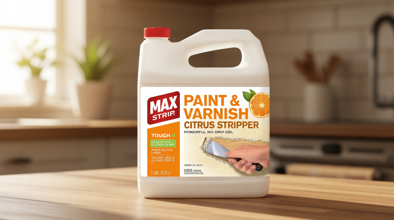 Max Strip Paint & Varnish Citrus Stripper - 1 GALLON - Strips Multiple Layers - Removes Latex and Oil Based Paints - No Methylene Chloride No NMP Powerful No Drip Gel Formula