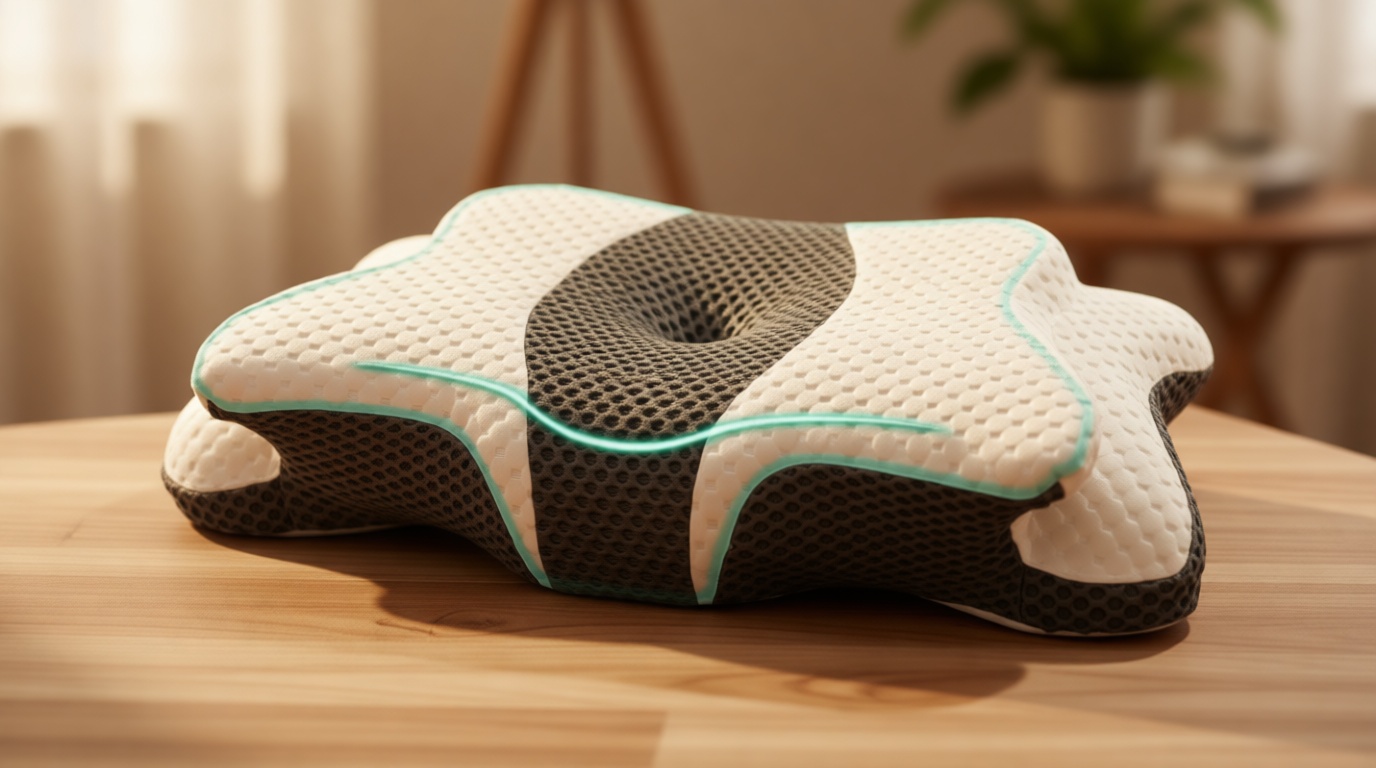 CHxxy Memory Foam Pillows, Cervical Pillow for Neck and Shoulder Pain Relief, Ergonomic Contour Bed Pillow, Soft for Side Sleep Stomach Sleeping and Back Sleeper-Queen Size&Grey