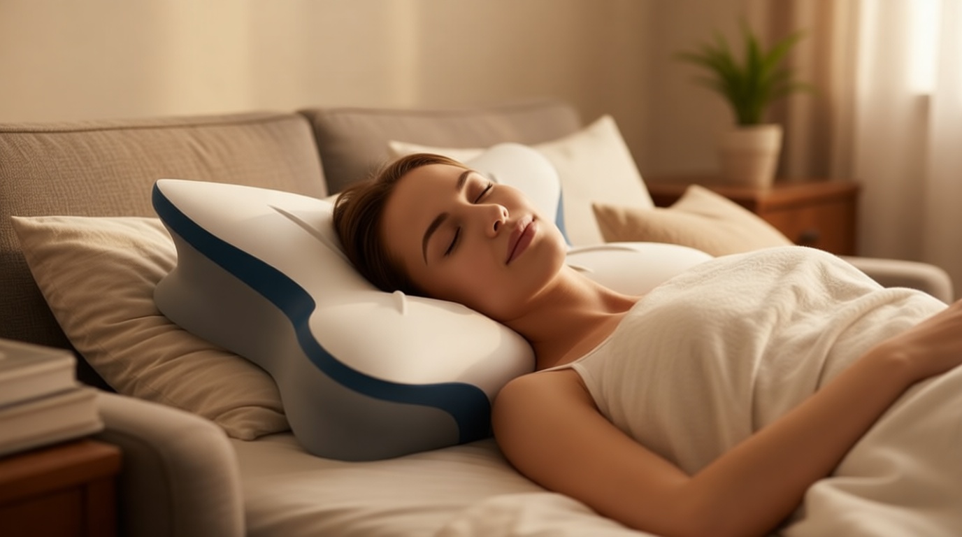 Cervical Pillow for Neck Pain Relief - Ergonomic Neck Pillow for Sleeping Contour Memory Foam Pillows for Neck Support, Orthopedic Bed Pillow for Side Back Stomach Sleepers OEKO-TEX STANDARD 100