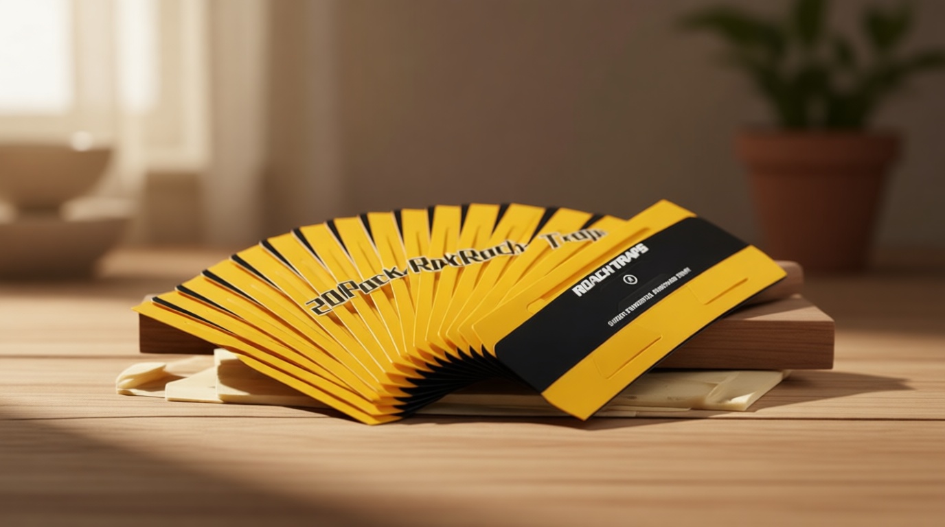 20 Pack Roach Traps, Cockroach Traps Indoor Home, Glue Roach Traps, Child & Pets Safe(Upgrade Recipe)