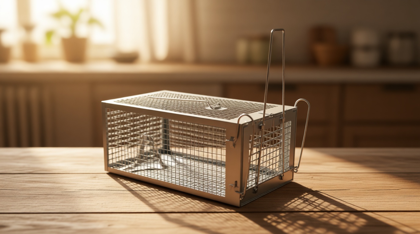 2 Packs Humane Rat Trap Outdoor, Wanqueen Humane Mouse Traps Indoor for Home, Small Rodent Chipmunk Trap and Other Live Animal Cage Catch and Release