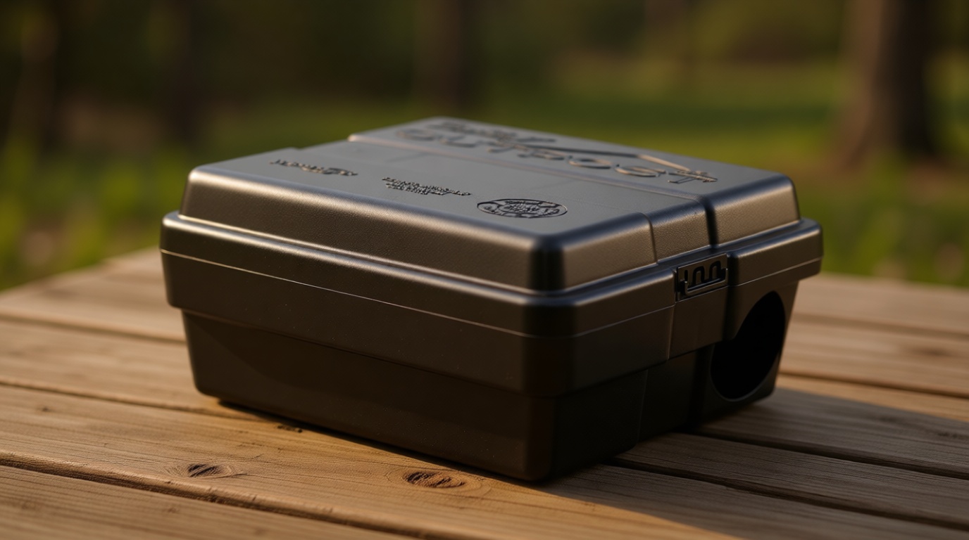Outpost Rat Bait Station | Single Station Targets Small Mice Up to Large Rats | Position Horizontal or Vertical | Made in USA