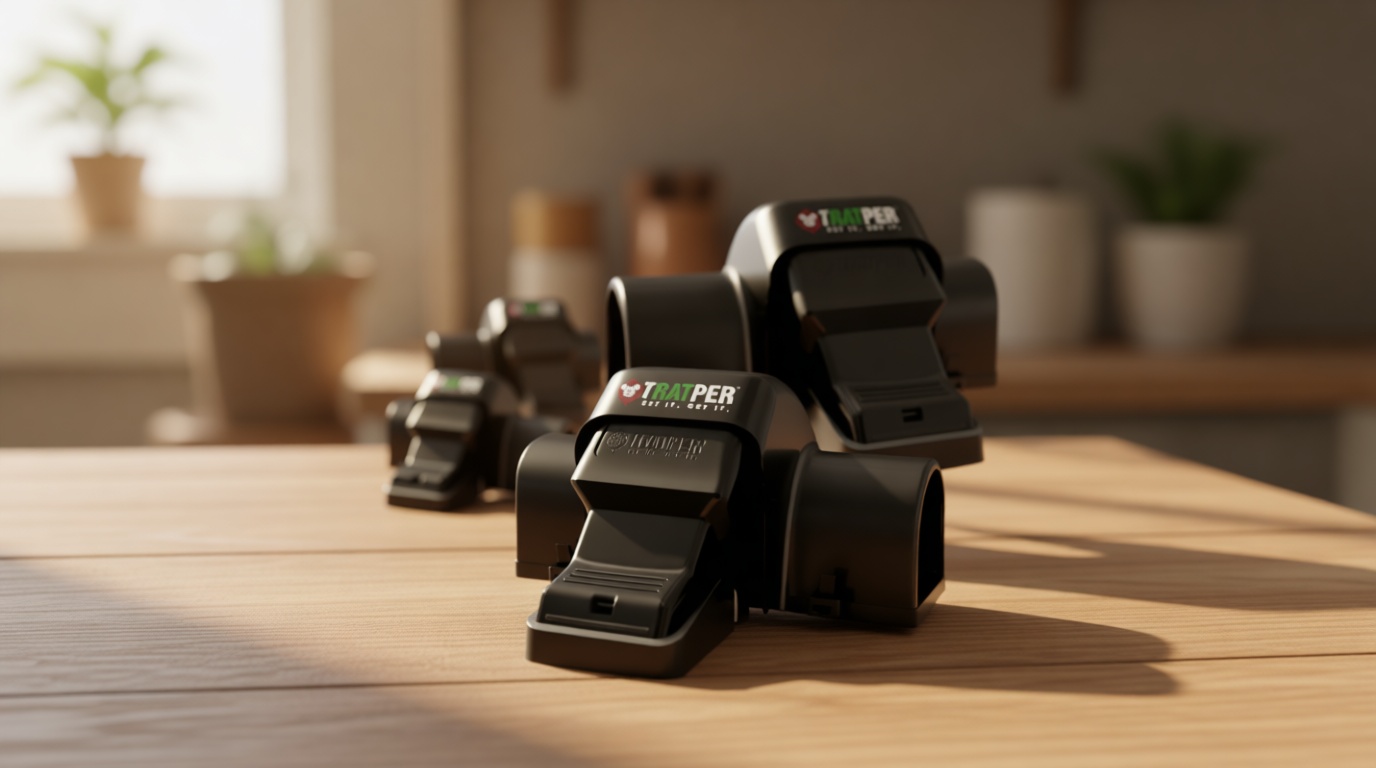 TRATPER Rat and Chipmunk Traps. Prevents Accidental Triggering with Dual Tunneled Design. Covered Snap Traps for Humane Kill, Reusable, Pest Control for Rats, Indoor & Outdoor Use. 2 Pack