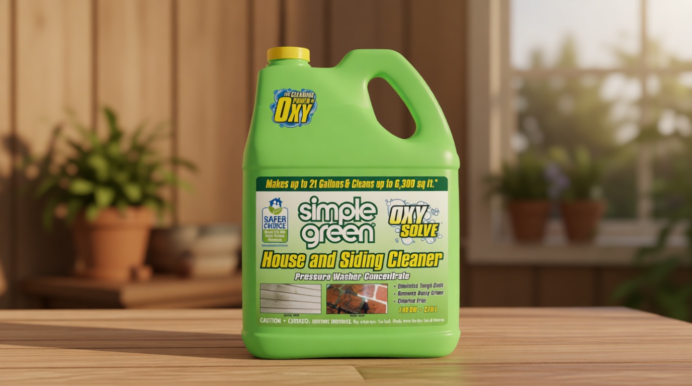 Oxy Solve House and Siding Pressure Washer Cleaner - Removes Stains from Mold & Mildew on Vinyl, Aluminum, Wood, Brick, Stucco - Concentrate 1 Gal. U.S. EPA Safer Choice [Amazon-developed Certification] Compact by Design