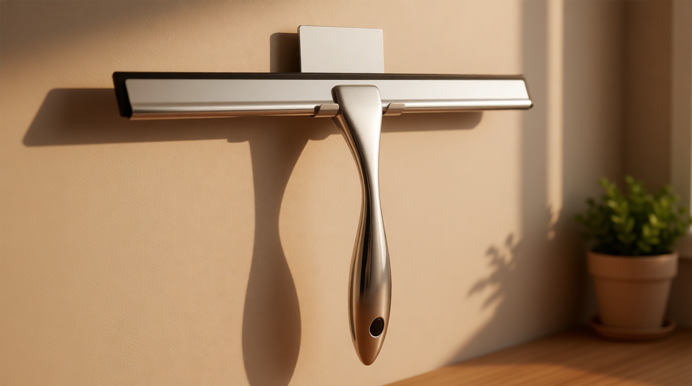 Hiware All-Purpose Shower Squeegee for Shower Doors, Bathroom, Window and Car Glass - Stainless Steel, 10 Inches