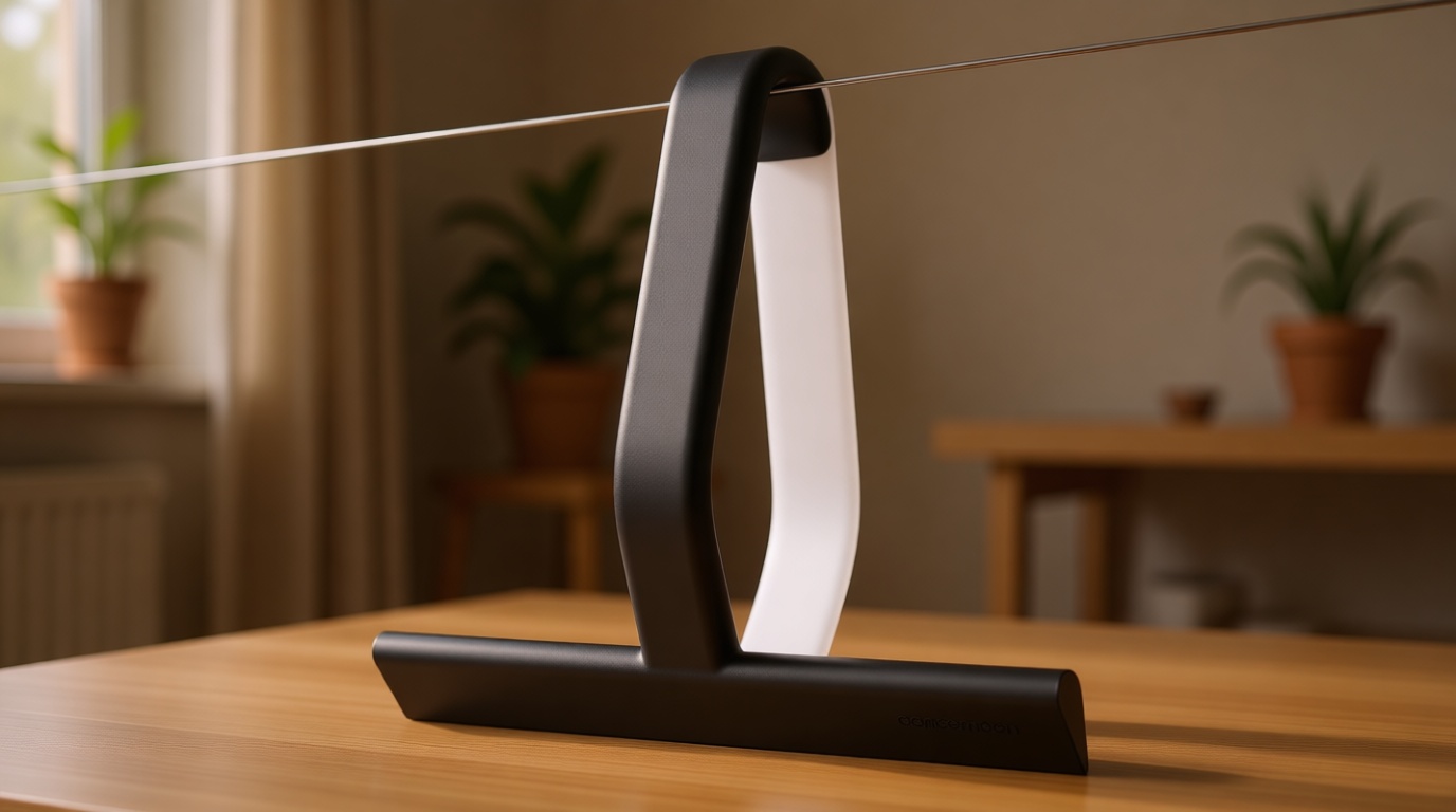 dancemoon JustHang Shower Squeegee for Glass Doors, All-in-One Award-Winning Silicone Squeegee with Built-in Hook for Bathroom, Window, Mirror, Tile Wall, Car, Streak-Free Cleaner Tool, 10-Inch Black ClimatePartner certified