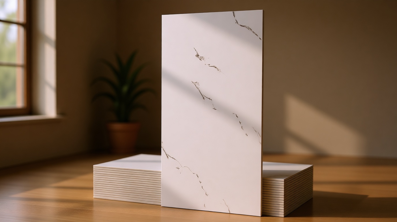 Vieshful 20 Pack 11.8"x23.6" Peel and Stick Backsplash Wall Panels, Self Adhesive Waterproof Back Splash Marble Tiles for Kitchen Bathroom, TV Walls, Living Room White (Not Real Tiles)