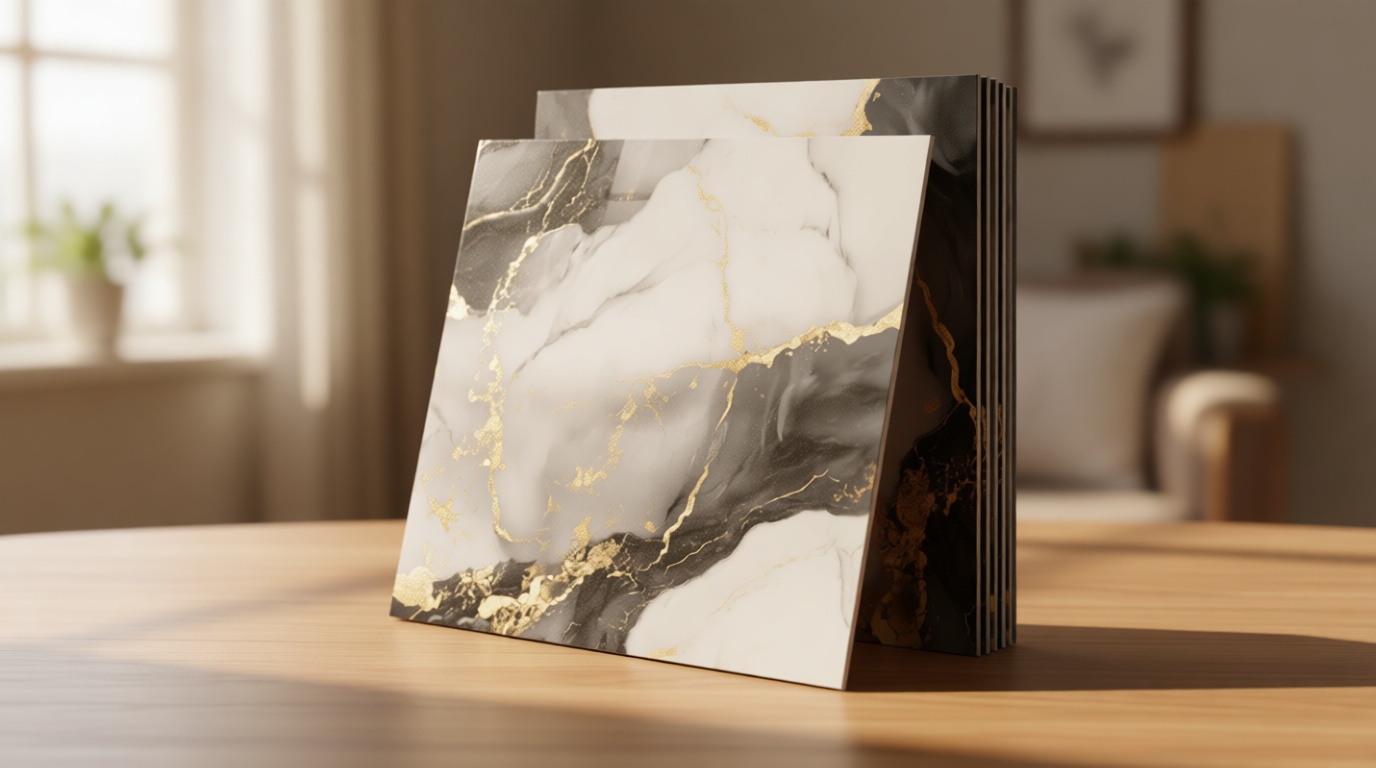 10 Sheets Marble Peel and Stick Backsplash Tile, 12"x12" Waterproof PVC Self Adhesive Tile Shower Wall Panels for Bathroom, Kitchen, Living Room (Metallic Grey)