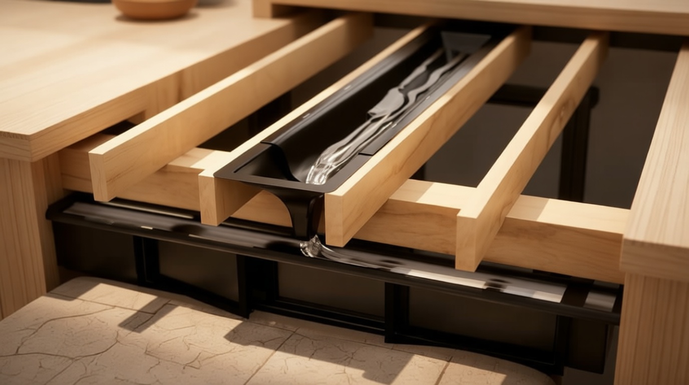 Muzata 4PCS Black Under Deck Drainage System Downspout PE Easy Installation Rain Drain for 12"/16" Joist Spacing M078