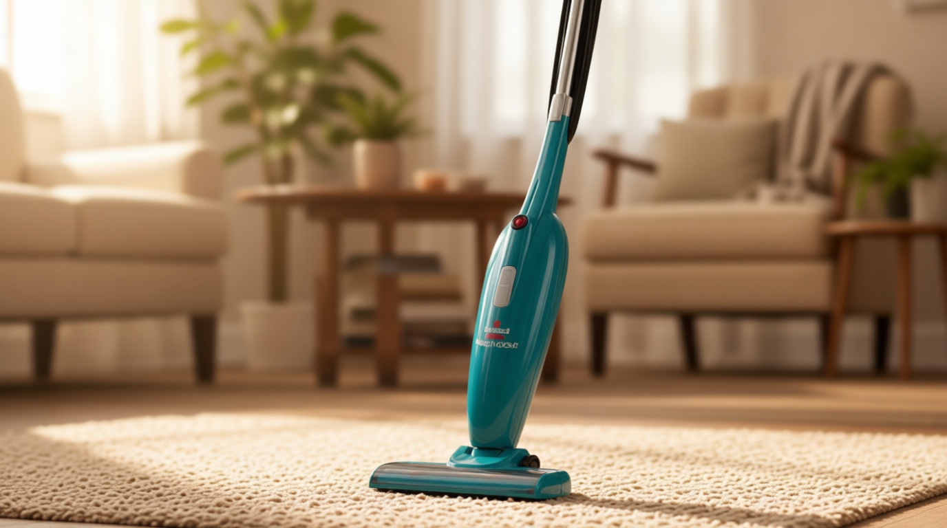 Bissell 2033M Featherweight Stick Lightweight Bagless Vacuum and Electric Broom with Crevice Tool for Hard Floors and Carpets, Blue