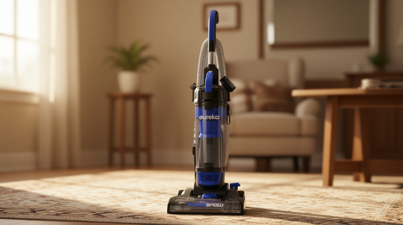 Eureka Lightweight Powerful Upright Vacuum Cleaner for Carpet and Hard Floor, PowerSpeed, New Model,Blue,black/New Model