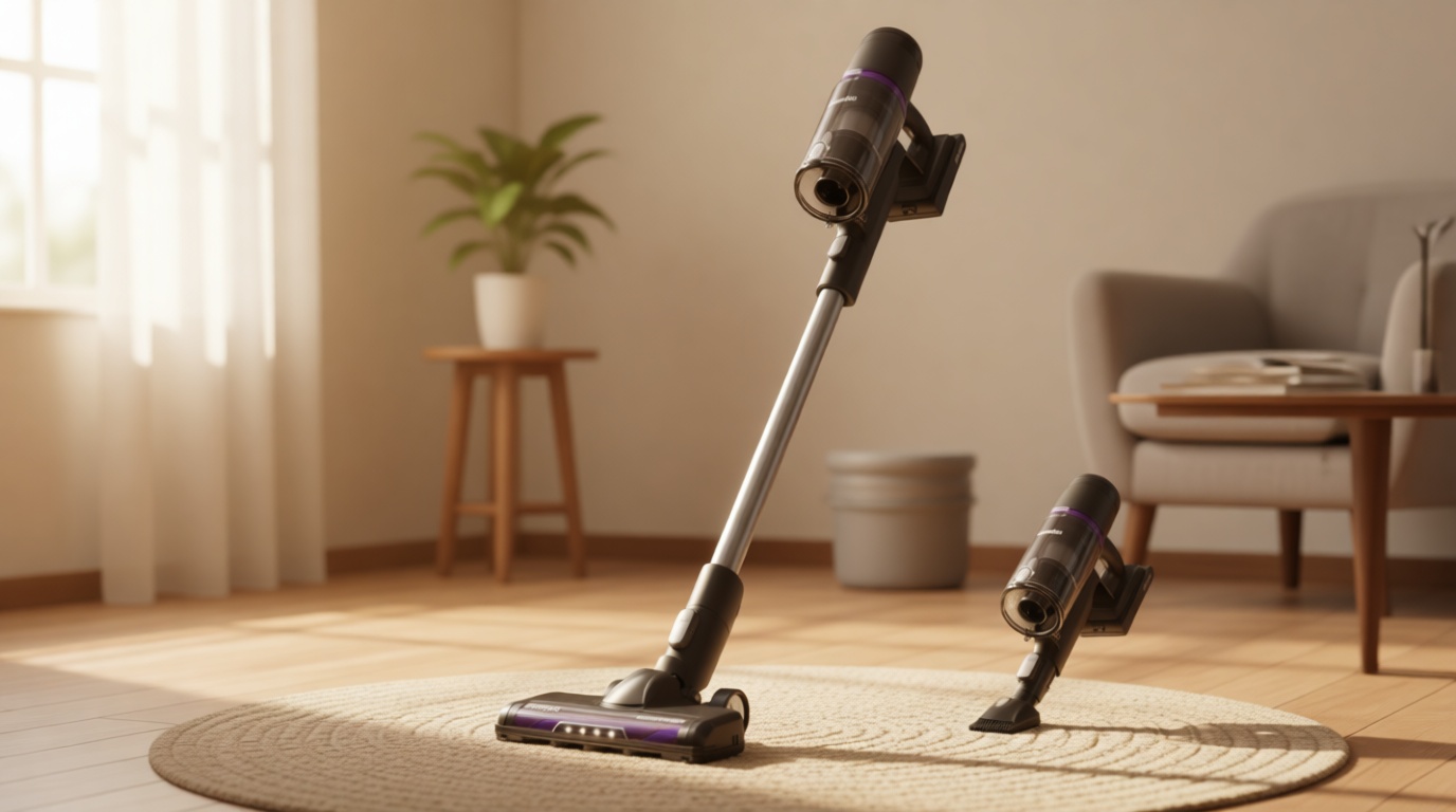 EurekaCordless Vacuum - 50 Min Runtime for Large Homes, 5.5 lbs Lightweight, Ideal for Pet Hair & Allergies on Hardwood & Carpet ReactiClean 410