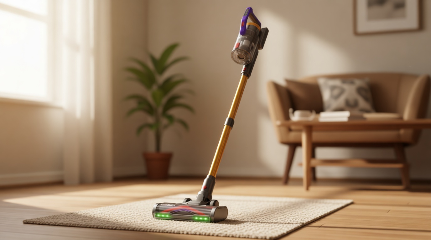 KIPMAX Cordless Vacuum Cleaner, 50KPa 550W Stick Vacuum for Home, 70Mins Anti-Tangled Vacuum Cleaner for Pet Hair/Carpet/Floor, Self-Standing Vacuum with Rechargeable Battery, LED Display&Aromatherapy