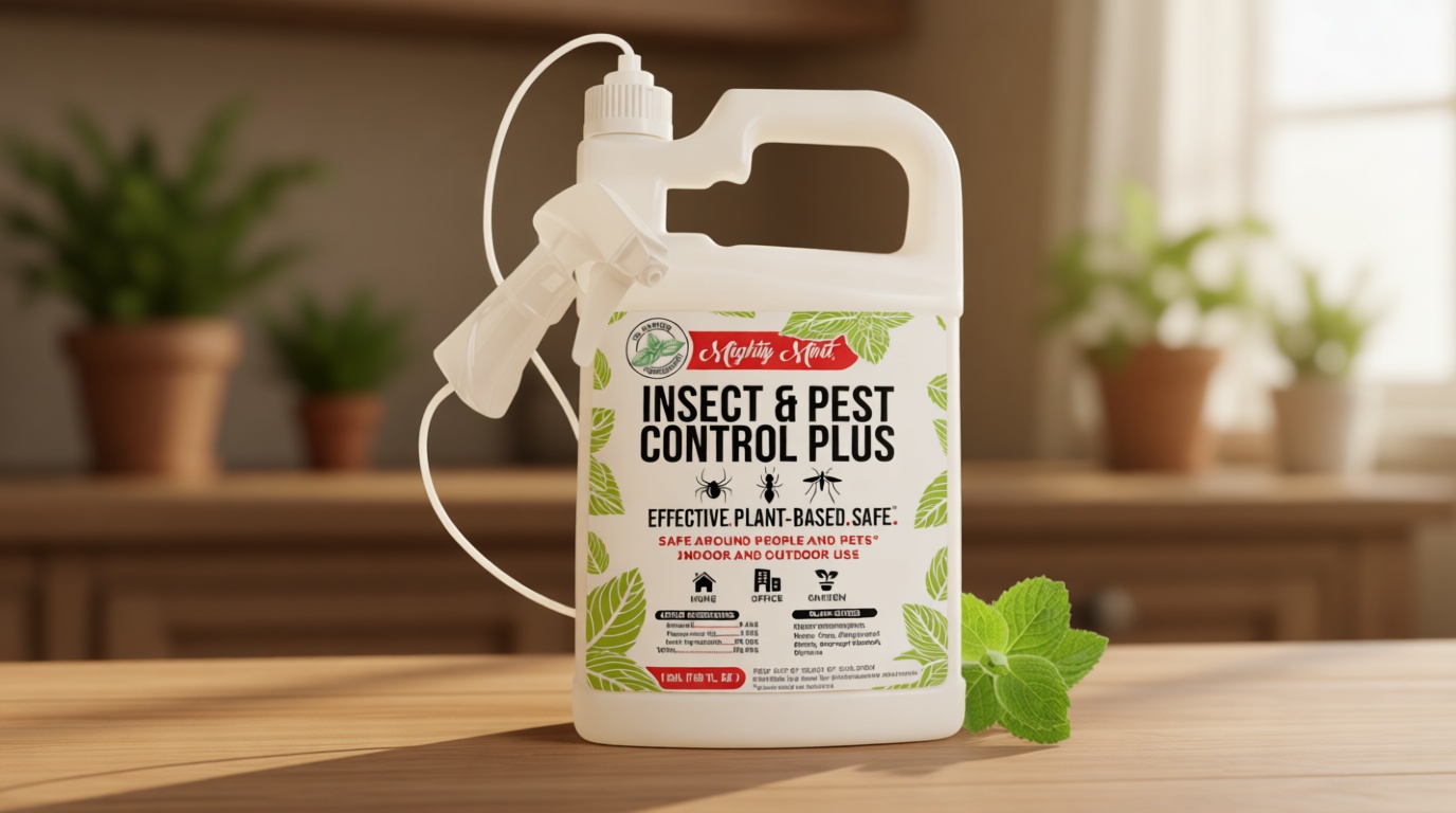 Mighty Mint Peppermint Oil Insect Repellent Plus Spray – Natural Indoor & Outdoor Bug Control