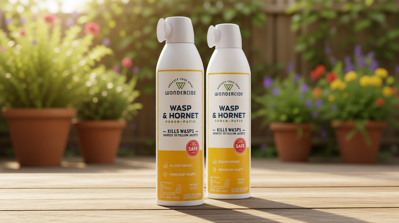 Wondercide - Wasp and Hornet Killer Aerosol Spray with Natural Essential Oils - 10 oz - 2 Pack