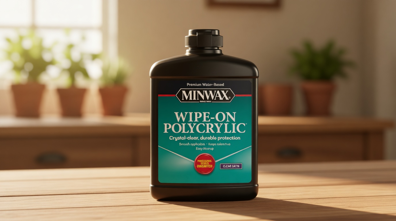 Minwax Water-Based Wipe-On Polyurethane, Satin, 1 Pint
