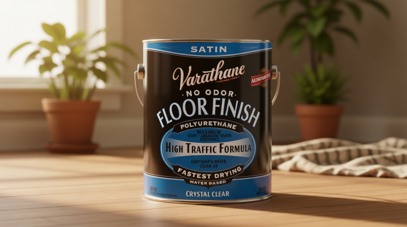 1 gal Rust-Oleum Brands 230231 Clear Varathane, Diamond Water-Based Interior Floor Polyurethane, Satin