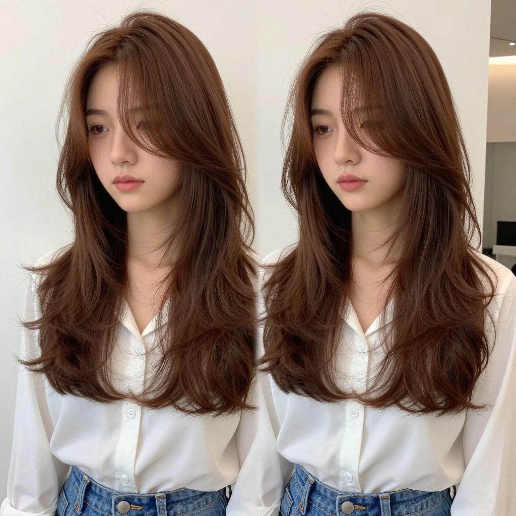 Face Framing Layers Y2K hairstyle